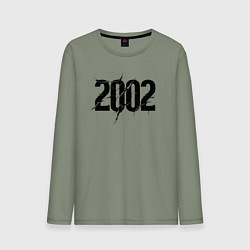 Лонгслив хлопковый мужской Разрушенный 2002, цвет: авокадо