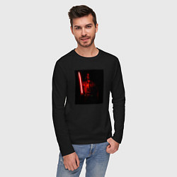Лонгслив хлопковый мужской Вейдер с мечом во тьме, цвет: черный — фото 2