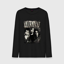 Лонгслив хлопковый мужской Nirvana foto, цвет: черный
