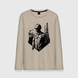 Мужской лонгслив Промышленный труд нефтяника