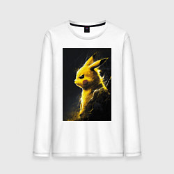 Лонгслив хлопковый мужской Pikachu, цвет: белый