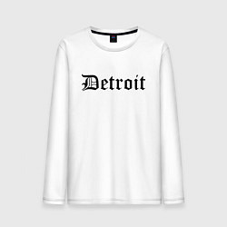 Лонгслив хлопковый мужской Detroit Michigan - USA, цвет: белый