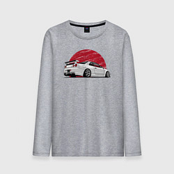 Лонгслив хлопковый мужской Nissan Skyline art, цвет: меланж