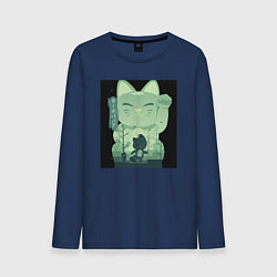 Лонгслив хлопковый мужской Neko Turbo Granny Dandadan, цвет: тёмно-синий