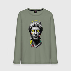 Лонгслив хлопковый мужской Давид, цвет: авокадо