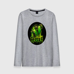 Лонгслив хлопковый мужской Reptile warrior - Mortal Kombat, цвет: меланж
