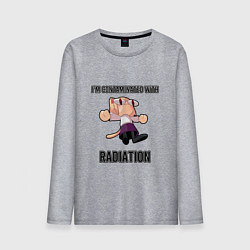 Лонгслив хлопковый мужской Neco Arc - I contaminated with Radiation - English, цвет: меланж