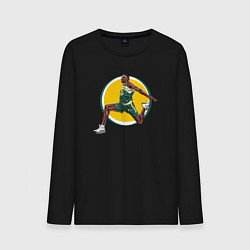 Лонгслив хлопковый мужской Шон Кемп, цвет: черный