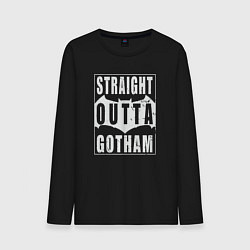 Лонгслив хлопковый мужской Прямиком из Готэма, цвет: черный