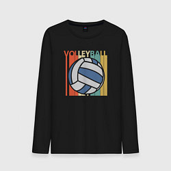 Лонгслив хлопковый мужской Volleyball colors, цвет: черный