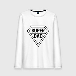 Лонгслив хлопковый мужской Superdad, цвет: белый