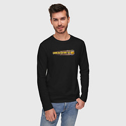 Лонгслив хлопковый мужской Хэллоуин - сладость или гадость, цвет: черный — фото 2
