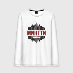 Лонгслив хлопковый мужской Manhattan downtown, цвет: белый