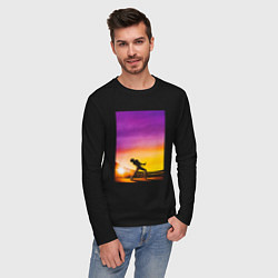 Лонгслив хлопковый мужской Богемская рапсодия, цвет: черный — фото 2