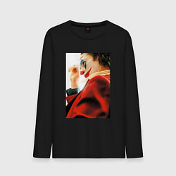 Лонгслив хлопковый мужской Джокер - Хоакин Феникс, цвет: черный