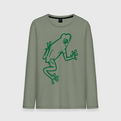 Лонгслив хлопковый мужской Лягушка, цвет: авокадо