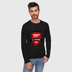 Лонгслив хлопковый мужской FC Arsenal: The Gunners, цвет: черный — фото 2