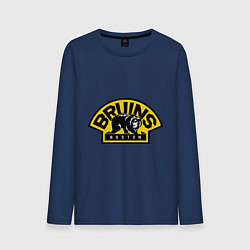 Лонгслив хлопковый мужской HC Boston Bruins Label, цвет: тёмно-синий