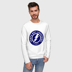 Лонгслив хлопковый мужской HC Tampa Bay Lightning, цвет: белый — фото 2