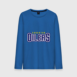 Лонгслив хлопковый мужской HC Edmonton Oilers Sign цвета синий — фото 1