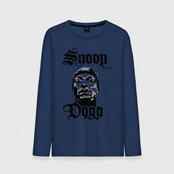 Лонгслив хлопковый мужской Snoop Dogg Face, цвет: тёмно-синий