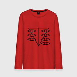 Лонгслив хлопковый мужской Евангелион, цвет: красный