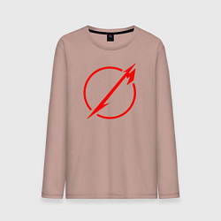 Лонгслив хлопковый мужской Metallica: Through The Never, цвет: пыльно-розовый