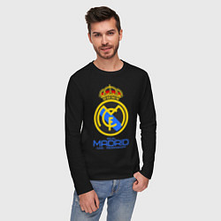Лонгслив хлопковый мужской Real Madrid, цвет: черный — фото 2