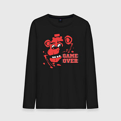 Лонгслив хлопковый мужской Freddy Game Over, цвет: черный