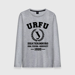 Лонгслив хлопковый мужской URFU University цвета меланж — фото 1