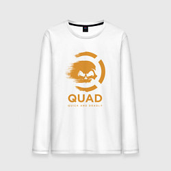 Лонгслив хлопковый мужской QuaD: Quick and Deadly, цвет: белый