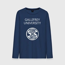 Лонгслив хлопковый мужской Galligrey University, цвет: тёмно-синий