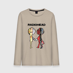 Лонгслив хлопковый мужской Radiohead Peoples, цвет: миндальный