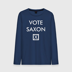 Лонгслив хлопковый мужской Vote Saxon, цвет: тёмно-синий