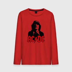 Лонгслив хлопковый мужской AC/DC Madness цвета красный — фото 1
