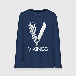 Лонгслив хлопковый мужской Vikings, цвет: тёмно-синий