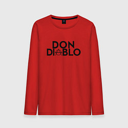 Лонгслив хлопковый мужской Don Diablo, цвет: красный