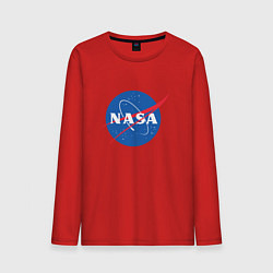 Лонгслив хлопковый мужской NASA: Logo, цвет: красный