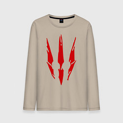 Лонгслив хлопковый мужской Ведьмак 3, цвет: миндальный