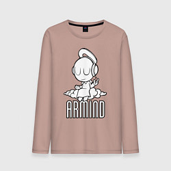 Лонгслив хлопковый мужской Armind, цвет: пыльно-розовый