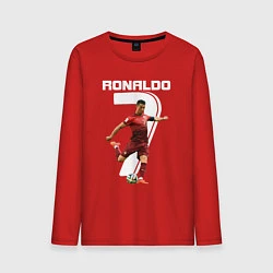 Лонгслив хлопковый мужской Ronaldo 07, цвет: красный