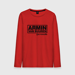 Лонгслив хлопковый мужской Armin van Buuren цвета красный — фото 1