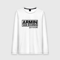 Лонгслив хлопковый мужской Armin van Buuren цвета белый — фото 1