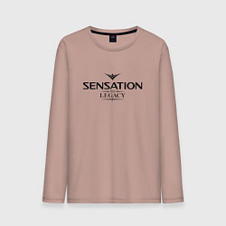 Лонгслив хлопковый мужской Sensation: The Legacy, цвет: пыльно-розовый
