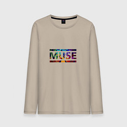 Лонгслив хлопковый мужской Muse Colour, цвет: миндальный