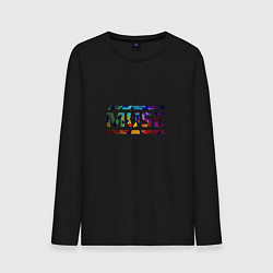 Лонгслив хлопковый мужской Muse Colour, цвет: черный