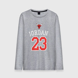 Лонгслив хлопковый мужской Jordan 23, цвет: меланж