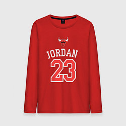 Лонгслив хлопковый мужской Jordan 23, цвет: красный