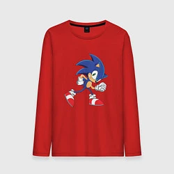 Лонгслив хлопковый мужской Sonic the Hedgehog, цвет: красный