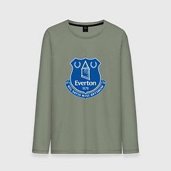 Лонгслив хлопковый мужской Эвертон logo - nil satis nisi optimum, цвет: авокадо